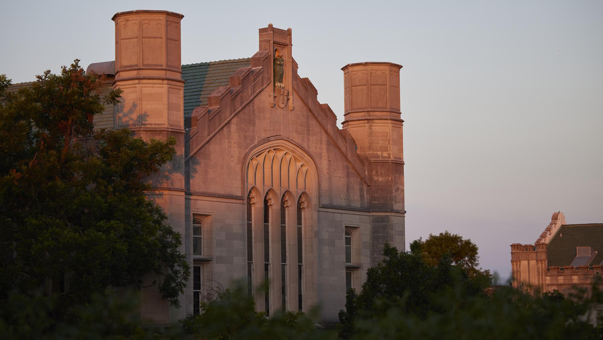 Photo of Law Barn at sunset