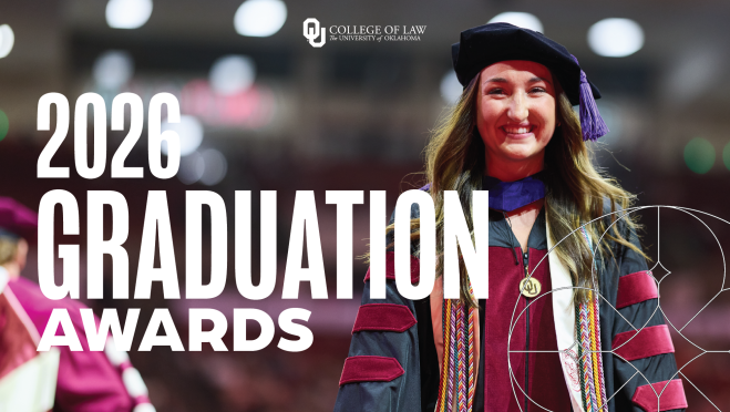 OU Law Graduation Awards Graphic