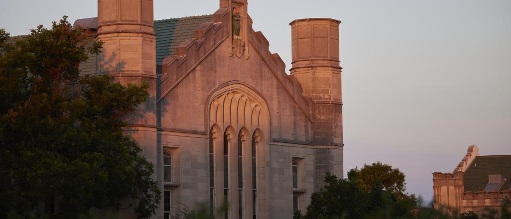Photo of Law Barn at sunset