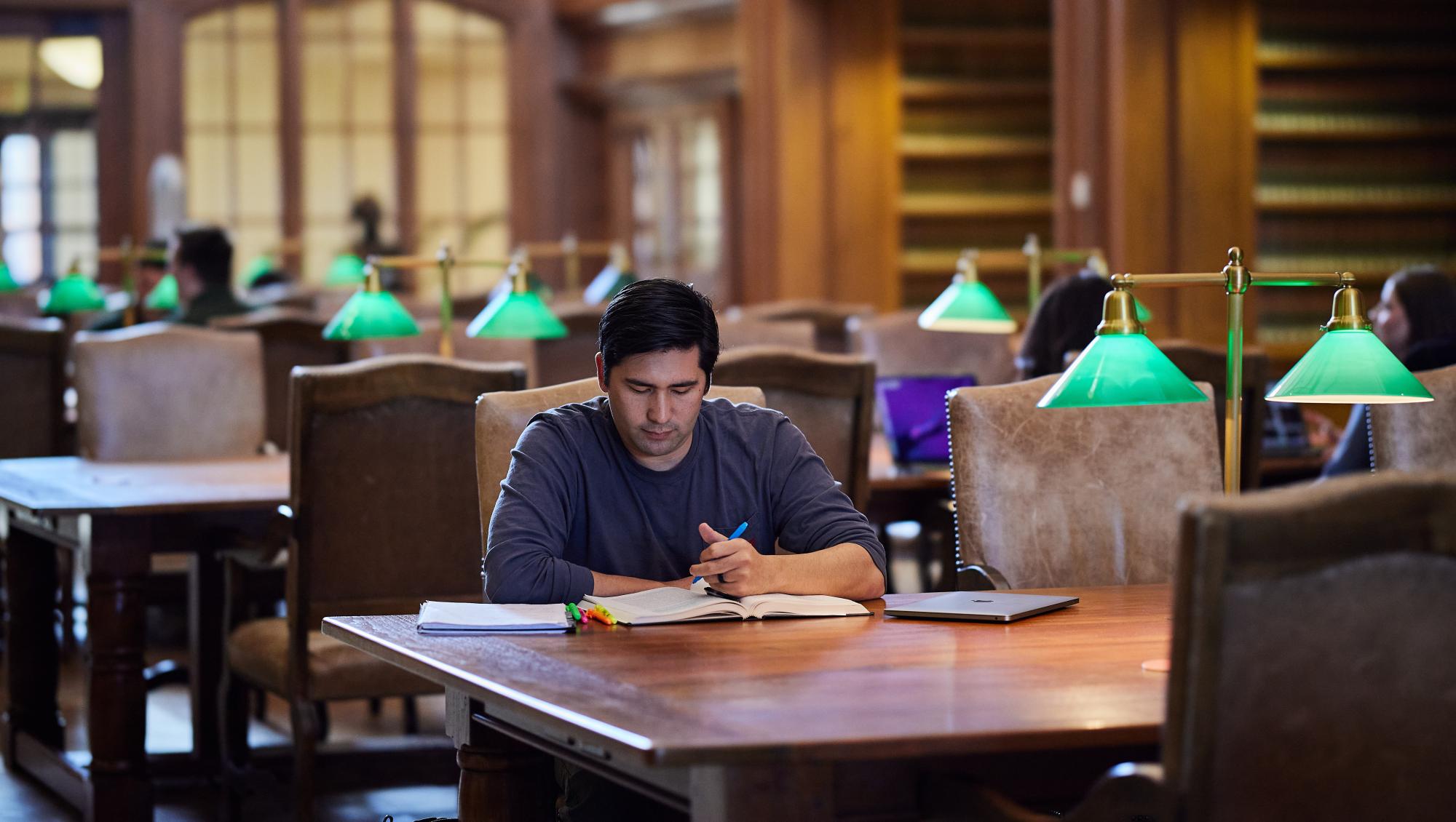 Student Studying in the Chapman