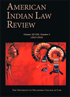 American Indian Law Review Cover