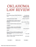 Oklahoma Law Review Cover